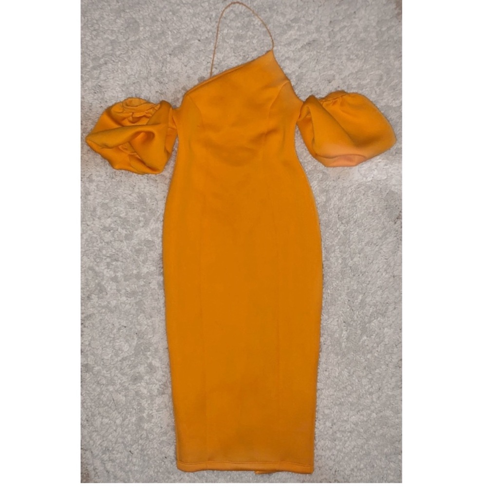 Yellow Scuba ASOS Dress - Picture 4 of 4